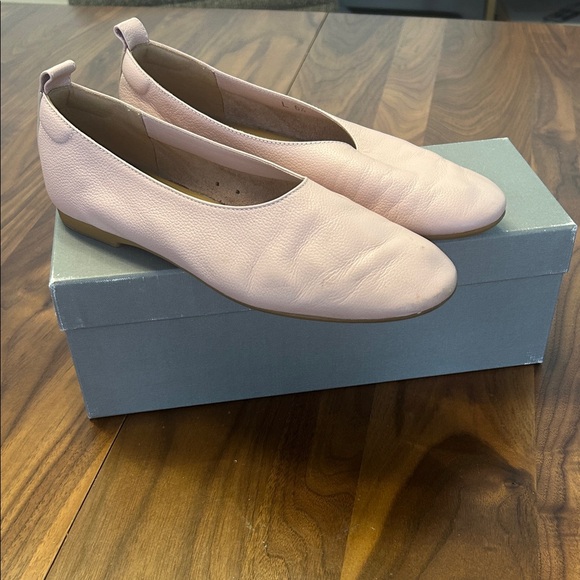 Everlane Pale Pink Leather Ballet Flats - Picture 2 of 6